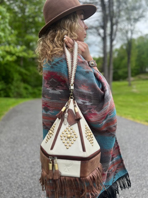 The Darlene with Fringe Teepee Handbag - BThunderLuxe