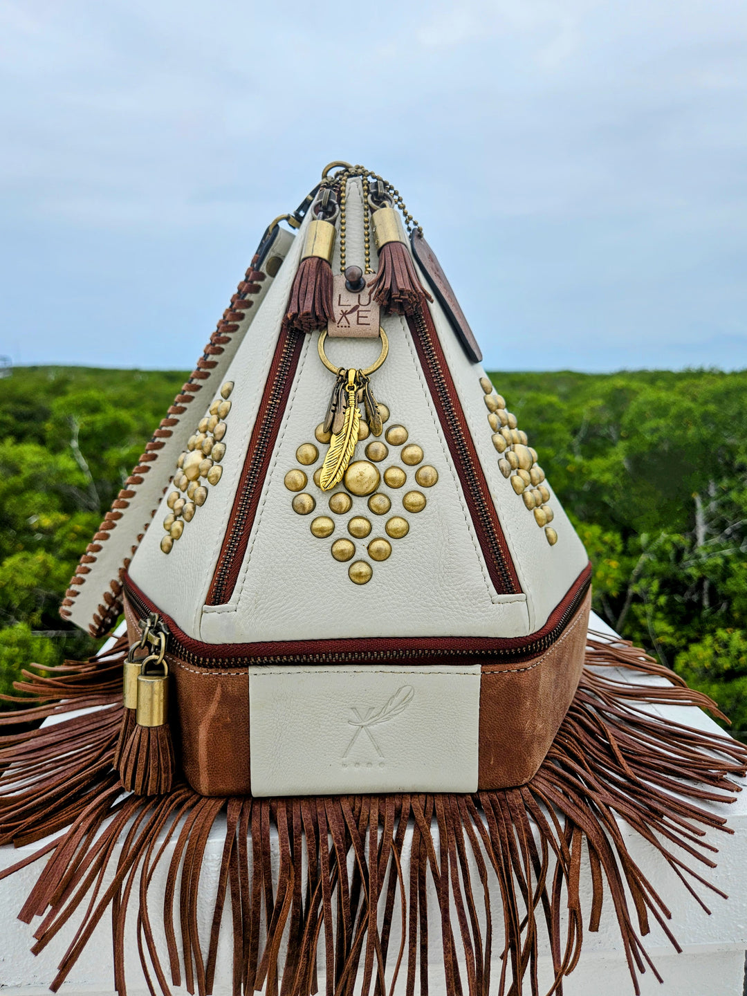 The Darlene with Fringe Teepee Handbag - BThunderLuxe
