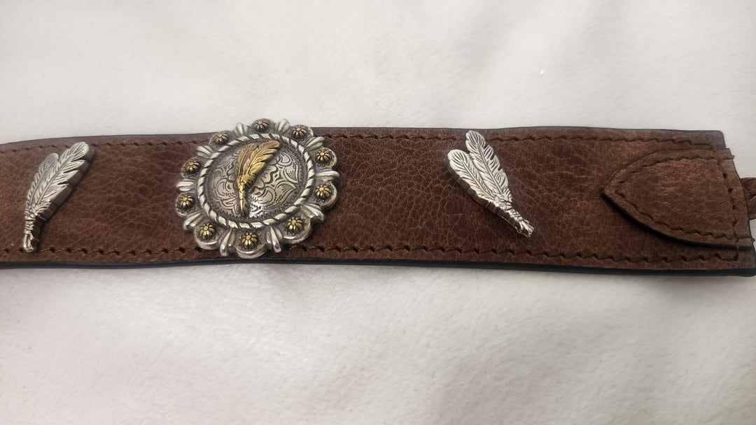 Distressed Brown Wanderlust Leather Strap Wrap Bracelet - BThunderLuxe