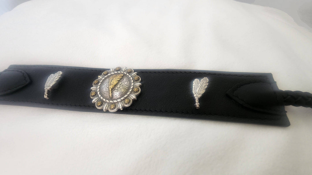 Black Wanderlust Leather Strap Wrap Bracelet - BThunderLuxe