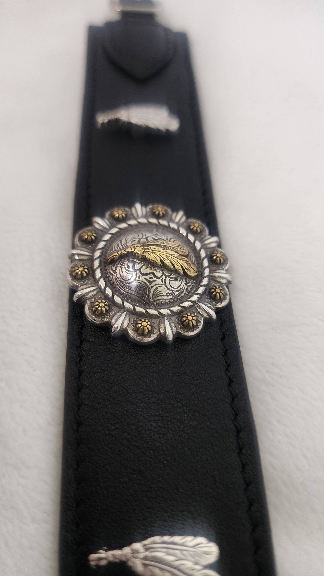 Black Wanderlust Leather Strap Wrap Bracelet - BThunderLuxe