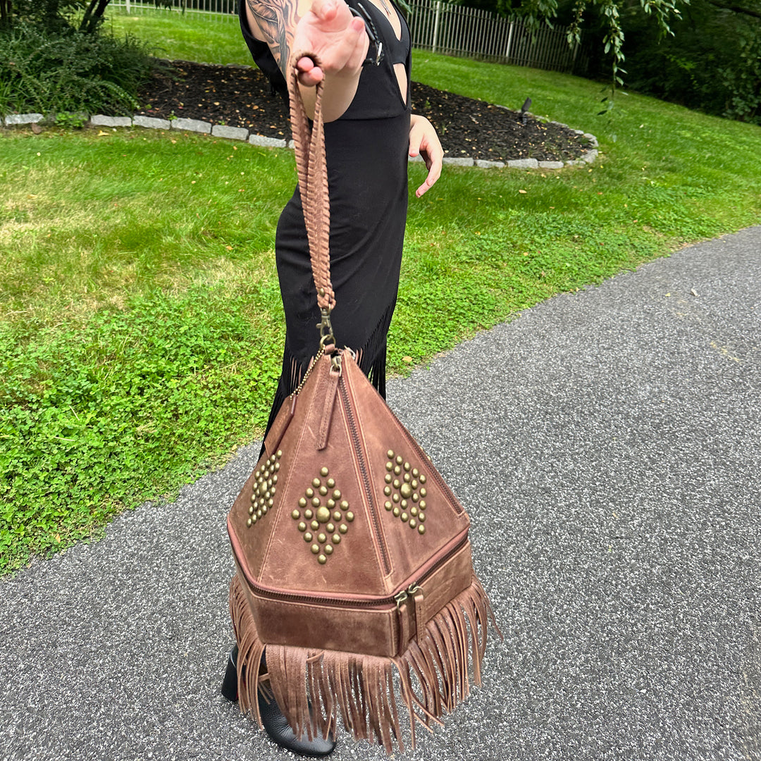 All My Relations - Fringe Teepee Handbag - BThunderLuxe