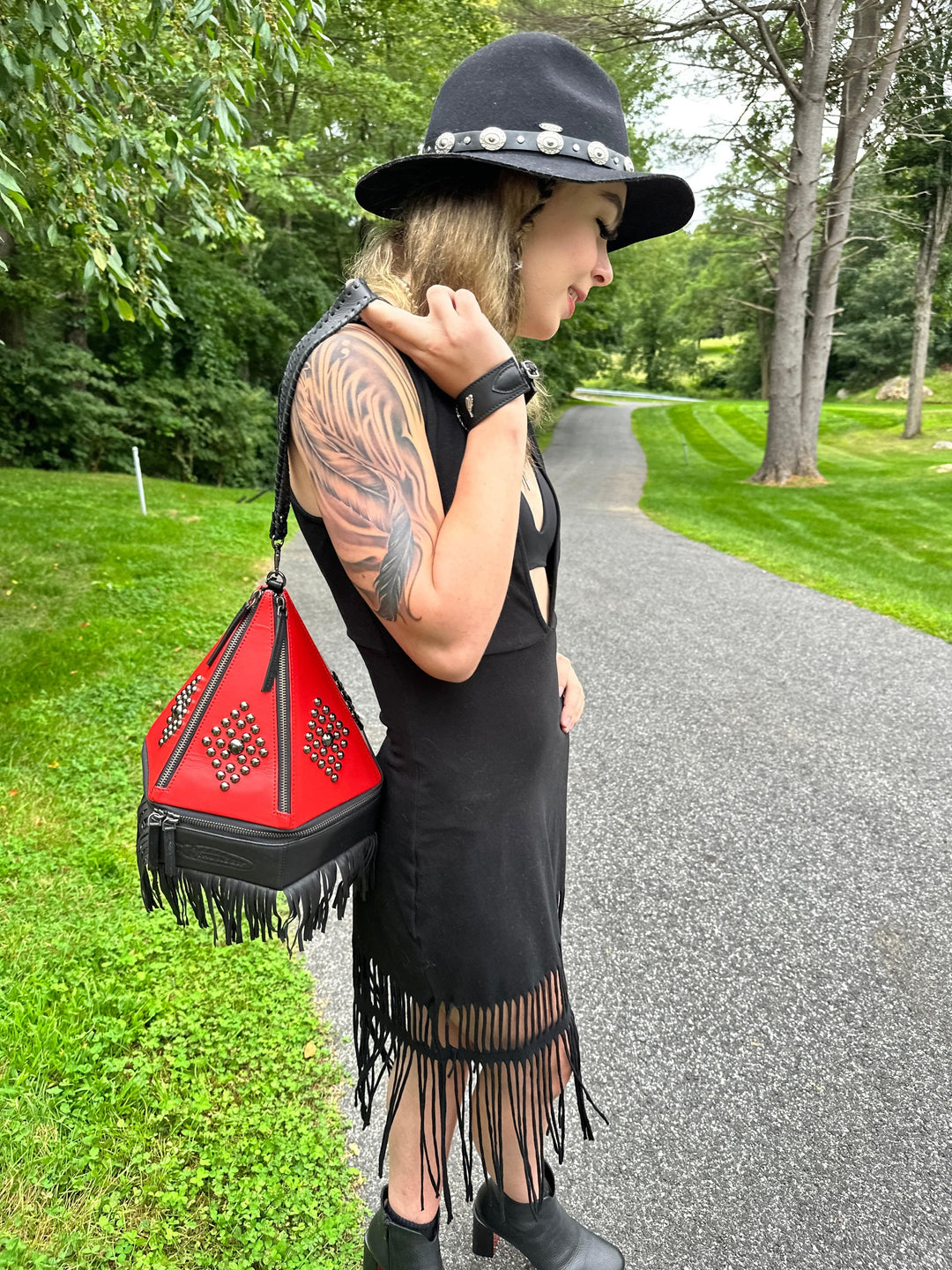 Warrior On- Teepee Handbag with Fringe - BThunderLuxe