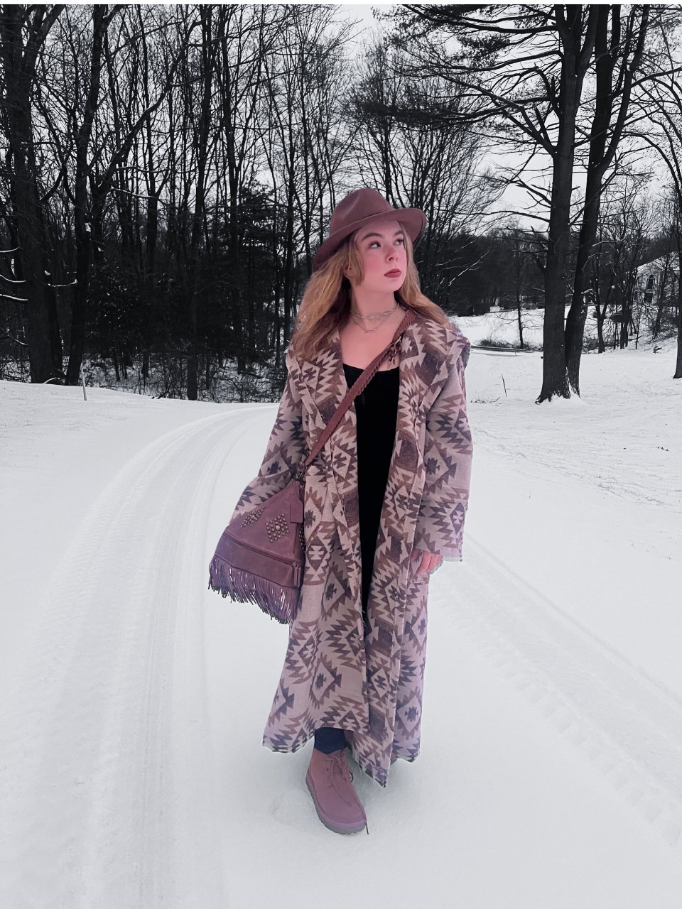 SANDS OF TRANQUILITY: Pattern Long Coat with Hood in Tan, Brown, and Beige