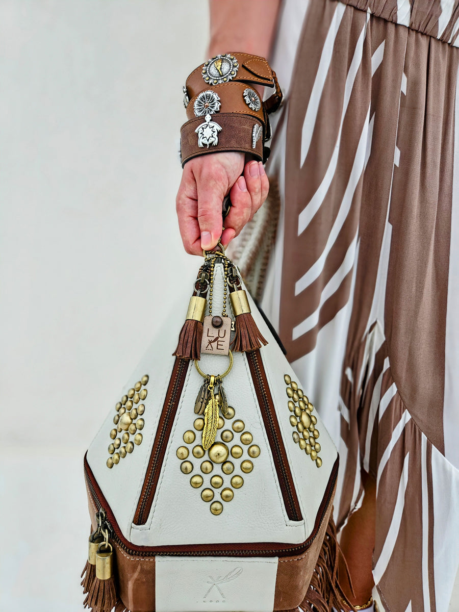 The Darlene with Fringe Teepee Handbag - BThunderLuxe