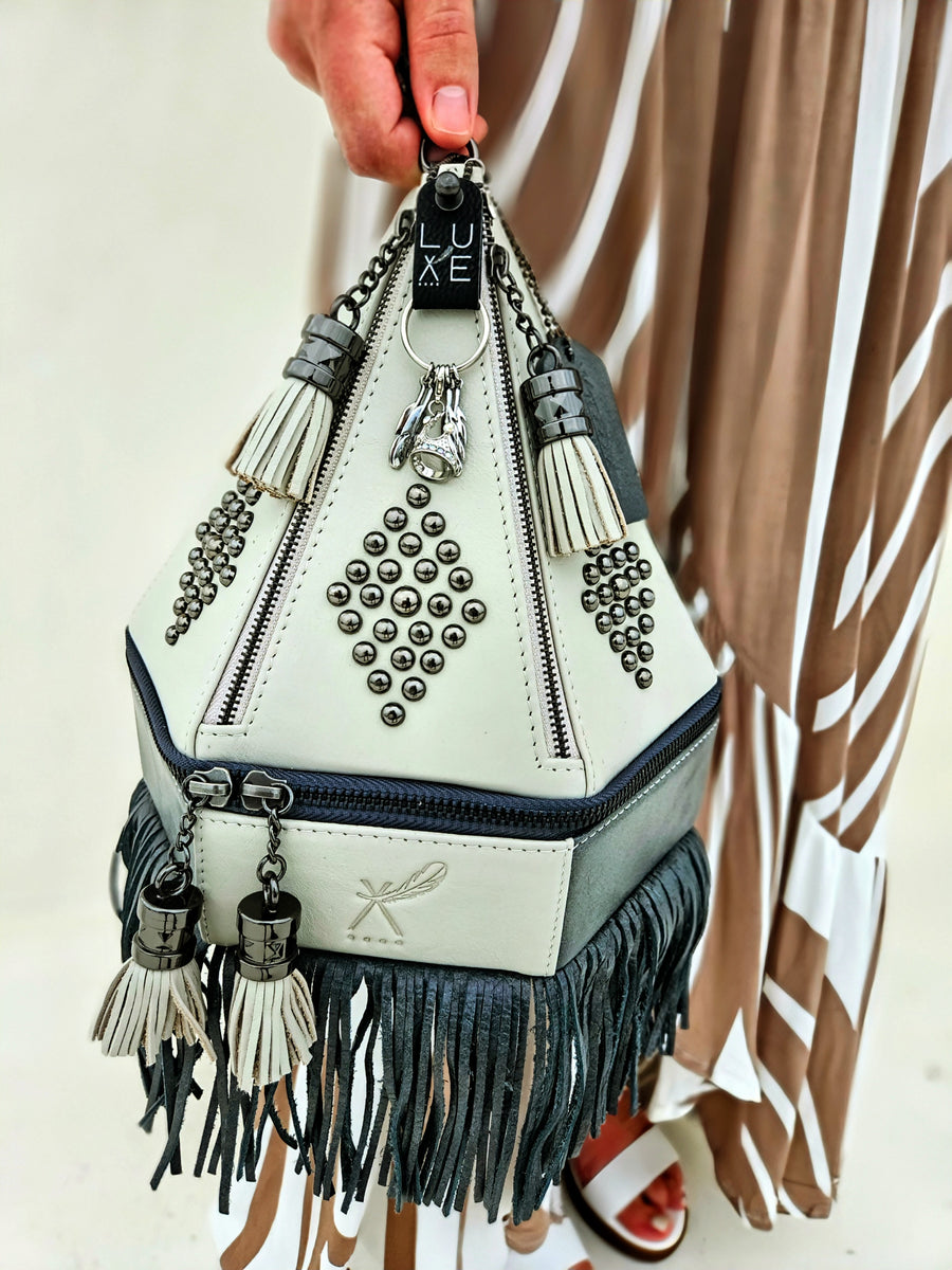 The Jovan - Medium Teepee Handbag with Fringe - BThunderLuxe