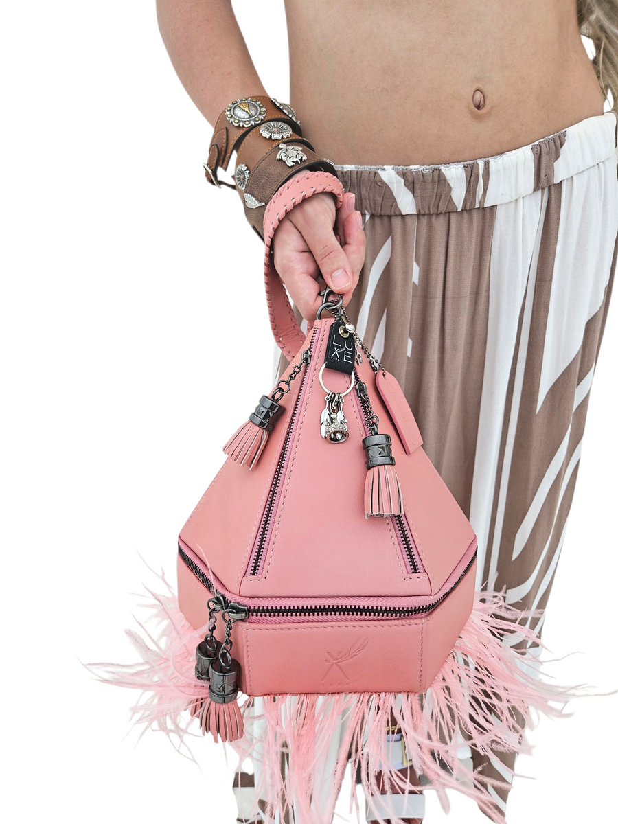 The KP Teepee Handbag with Feathers - BThunderLuxe