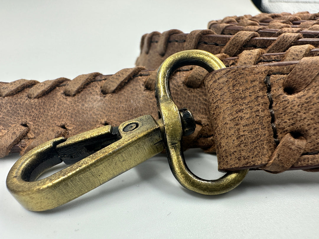 All My Relations' Adjustable Braided Leather Shoulder Strap