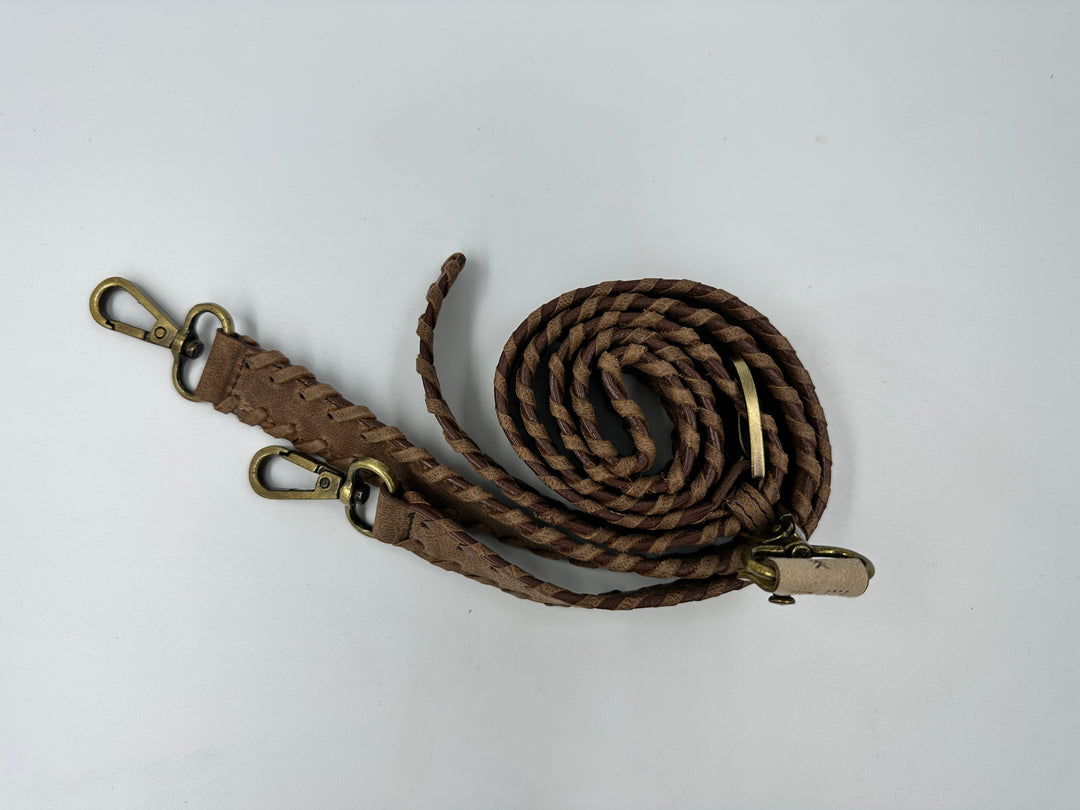 All My Relations' Adjustable Braided Leather Shoulder Strap